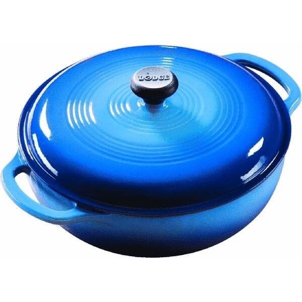 Lodge Dutch Oven 3 Qt Blue Enamel EC3D33 Zoro